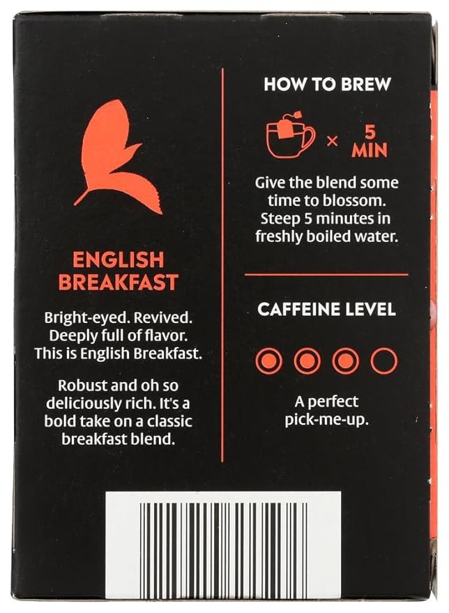 2 Choice Organics - Organic English Breakfast Tea (1 Pack) - Fair Trade - Compostable - Contains Caffeine - 16 Organic Black Tea Bags