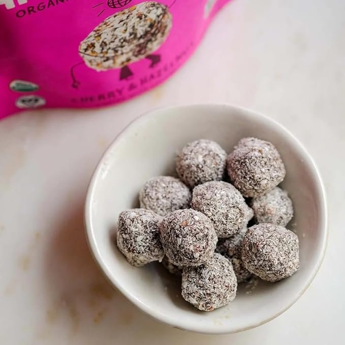 2 Sunny Fruit 100% RAW Fruit & Nut Snacks, Cherry & Hazelnut, 6-Pack (9 Balls Per Bag) | Healthy, Convenient, On-the-Go Energy Balls | ORGANIC, VEGAN, GLUTEN-FREE, KOSHER, NO ADDED SUGAR