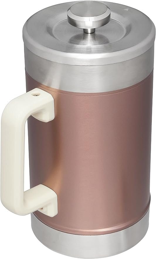 1 Stanley 48oz Stainless Steel Coffee Press, Double Vacuum Insulated, Wide Mouth, High-Capacity, Comfort Grip, Safe for Dishwasher