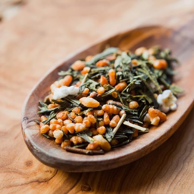 5 Grace Farms Organic GENMAICHA Green Tea (16 pyramid sachets) | Japanese Sencha and Toasted Rice | Smooth and Nutty | Organic and Kosher Certified | Gives Back 100% of Profits
