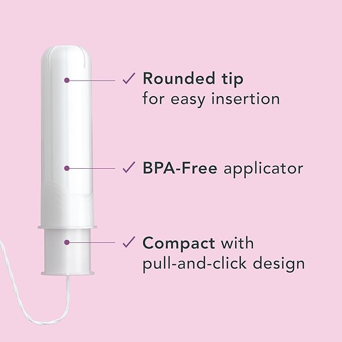 1 Rael Tampons, Compact Applicator Tampon Made with Organic Cotton - Tampons Multipack, Regular and Super Absorbency, BPA-Free, Chlorine Free, Leak Locker Technology (72 Count, Bundle)