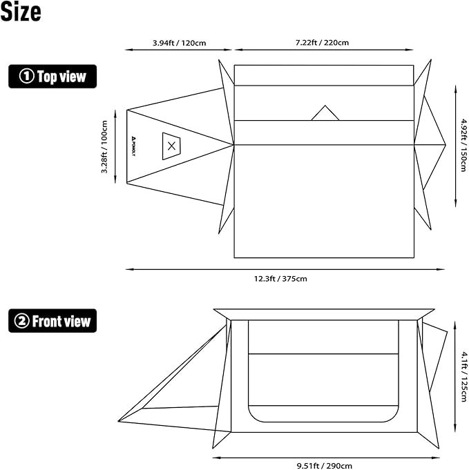 1 Fire Shelter 70 Heat Shelter with Two Canopy Poles and Two Shelter Poles | Upgraded Model 2