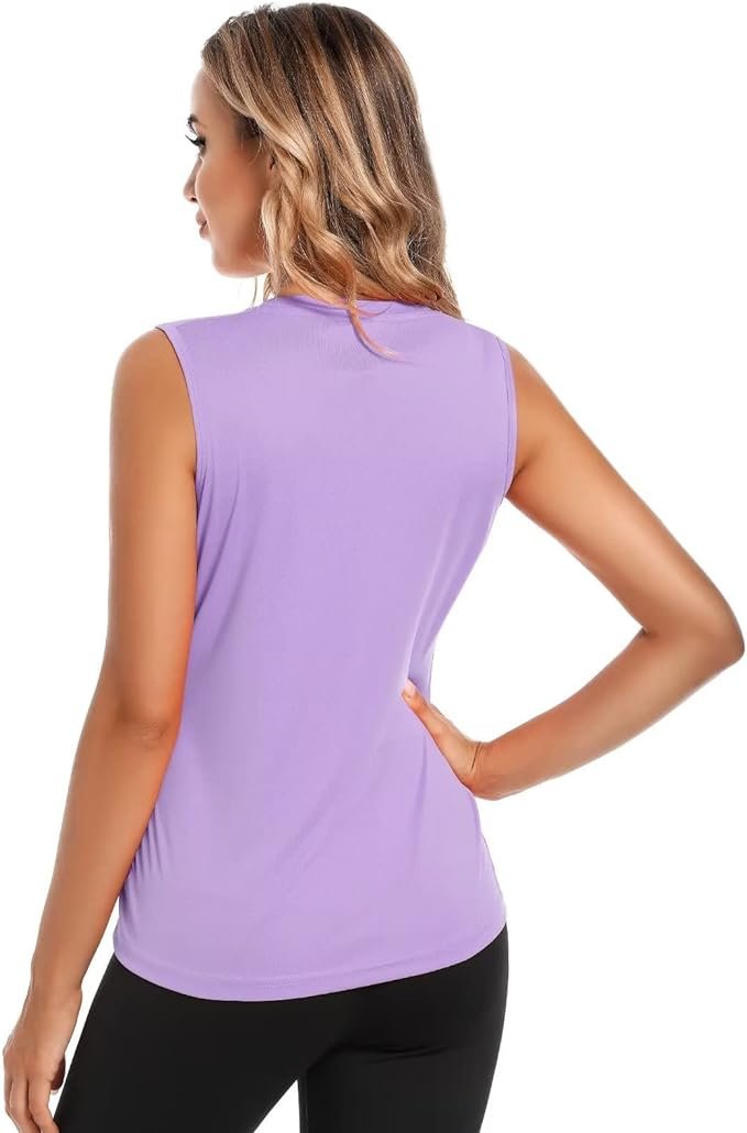 3 Haimont Women's Athletic Tanks Tops-Dry Fit Sleeveless UPF 50+ Sun Protection Muscle Shirts for Workout Running Hiking
