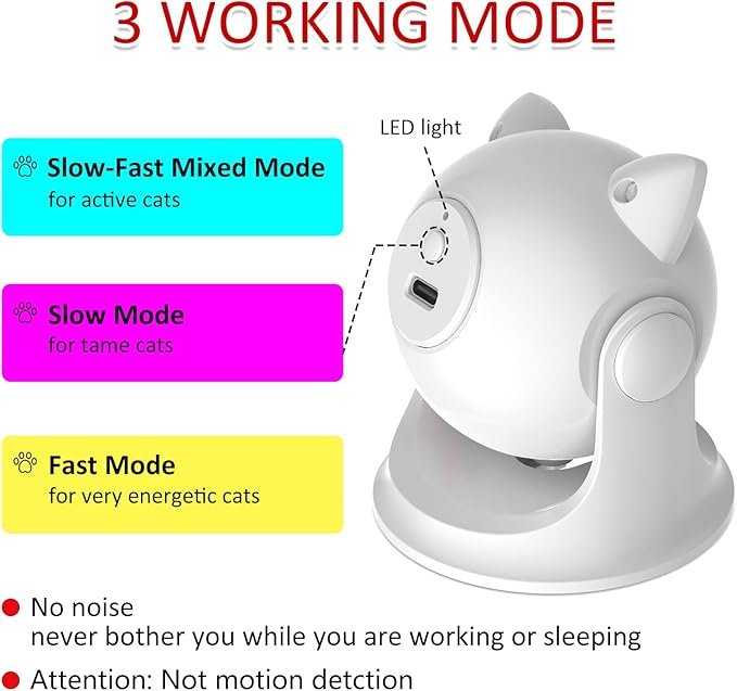 1 Automatic Cat Laser Toys, Interactive Laser Cat Toys for Indoor Cats/Kitty/Dogs, Cat Laser Toy Automatic
