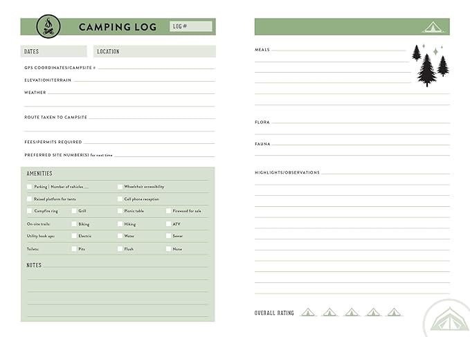 1 The Camper's Journal (Outdoor Journal; Camping Log Book; Travel Diary)