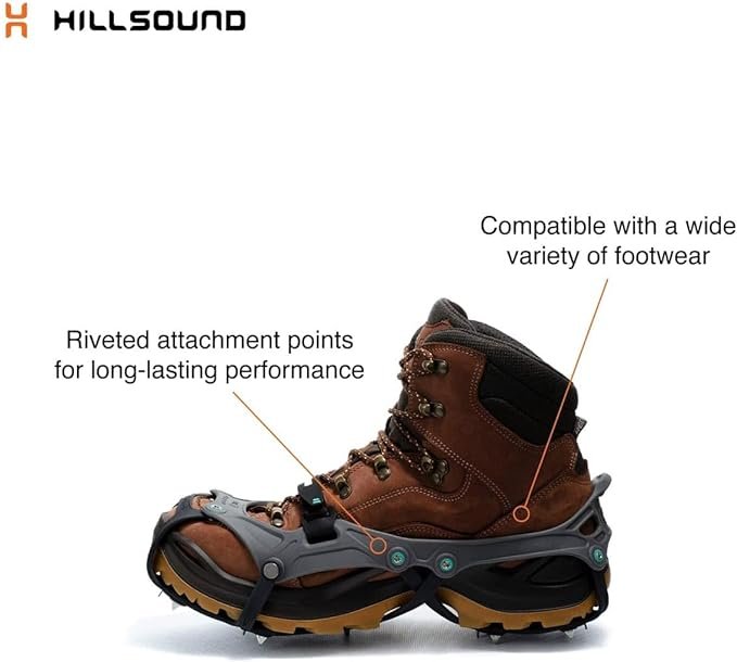 3 Hillsound FlexSteps Crampon, Lightweight Ice Cleat Traction for Snow & Light Trail Hiking