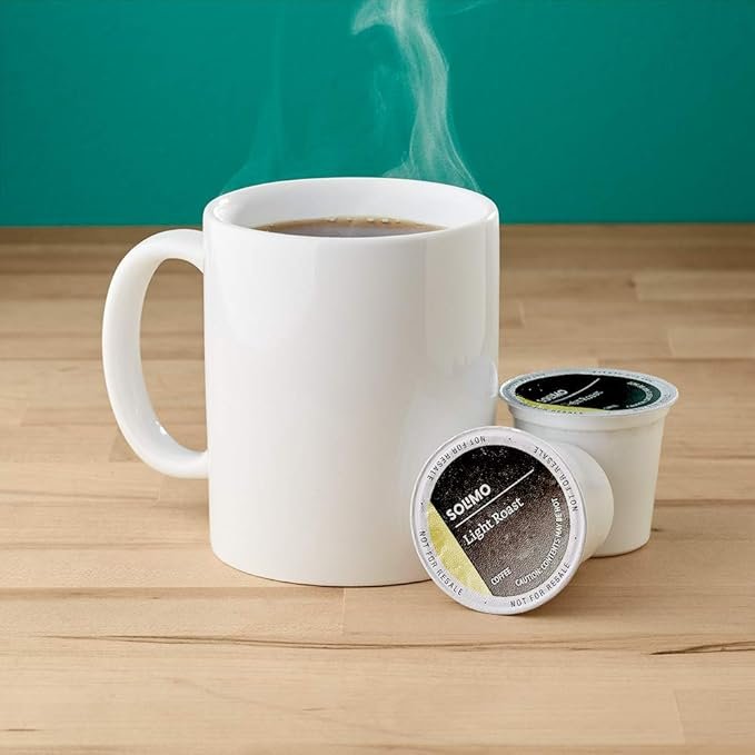 1 Solimo Morning Blend Coffee Pods, Keurig 2.0 K-Cup Compatible, 100 Count