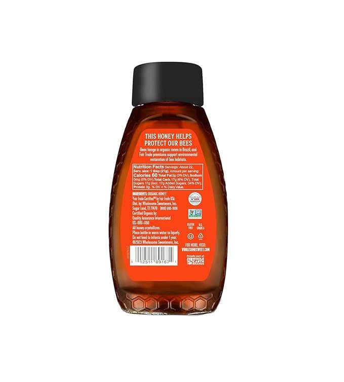 1 Wholesome, Honey Raw Unfiltered Organic, 16 Ounce