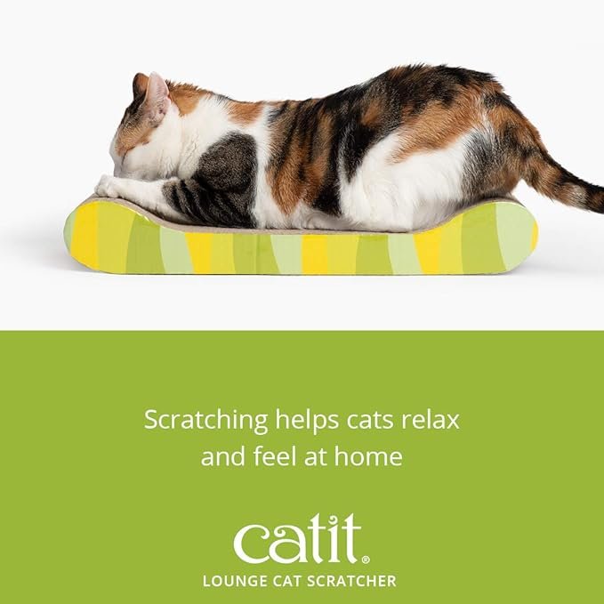 1 Catit Style Scratcher with Catnip - Jungle-Stripe Lounge