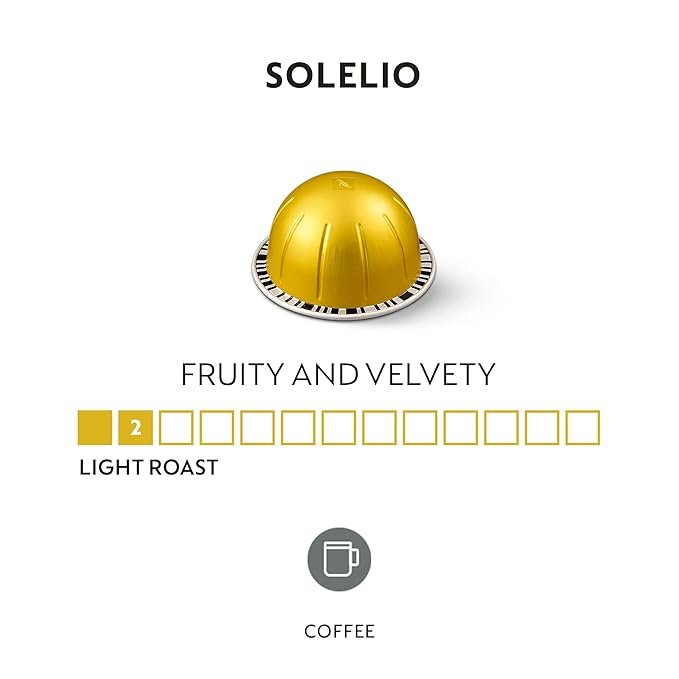 1 Nespresso Coffee Capsules VertuoLine, Solelio Blend, Light Roast Pods, 7.77 Ounce (Compatible with VertuoLine Machines), 10 Count (3-Pack)