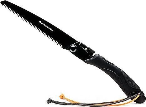 1 The Friendly Swede Folding Saw with Ergonomic TPR Handle and 8" Blade, Folding Hand Saw for Trees, Pruning Saw, Tree Saw, Wood Saw, Camping Saw, Small Hand Saw Wood, Folding Saw Bushcraft Survival
