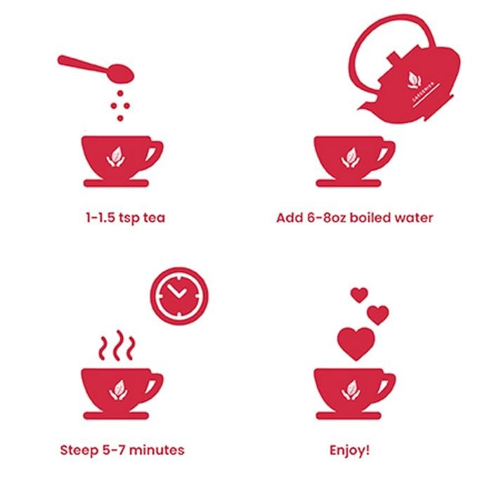 4 Gardenika Organic Red Rooibos Loose Leaf Tea with Bergamot Oil, Herbal, Caffeine-Free, KSA Kosher, No Natural or Artificial Flavors - 4 oz (1 Pack)