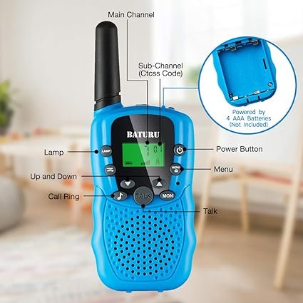 2 Outdoor Communication Device - 3 Pack Portable Radios with 22 Channels, LCD Flashlight - Ideal for Explorations, Camping, and Trekking