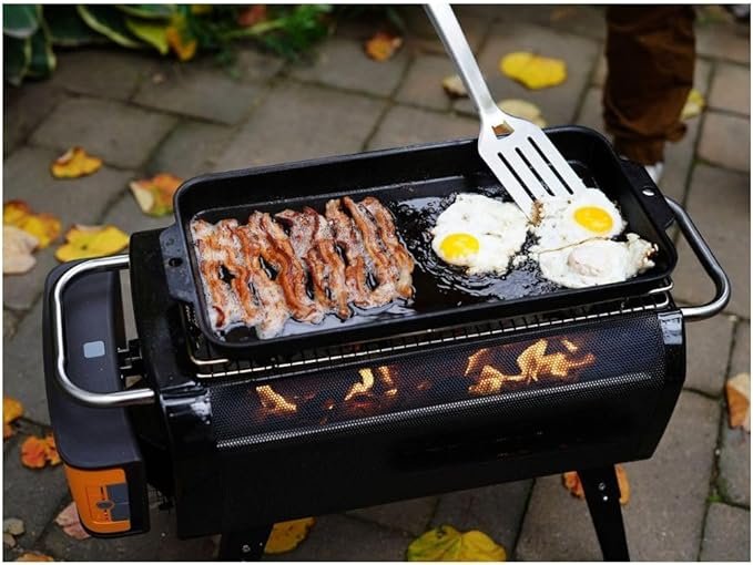 2 BioLite Cast Iron Outdoor Griddle for FirePit+, Pre-Seasoned, Durable and Non-Stick