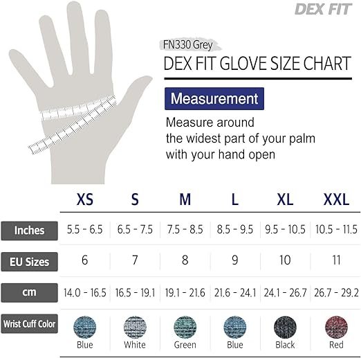 3 DEX FIT Nitrile Gloves FN330, 3 Pack, Flexible Fit, Strong Grip, Sleek Design, Touch-Screen Friendly, Long-lasting, Airy & Comfortable, Easy to Clean; Gray Medium (8)