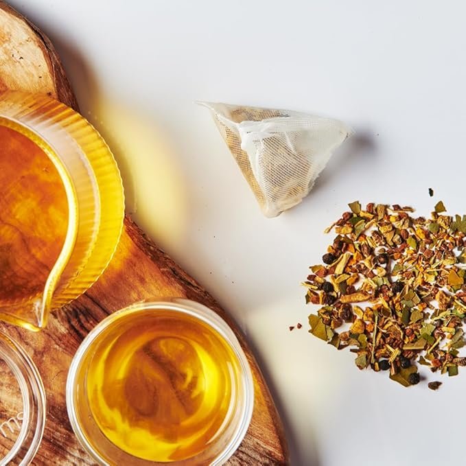 2 Grace Farms BREATHE Wellness Organic Tea Blend (16 Pyramid Sachets) | Turmeric and Ginger with Adaptogenic Herbs | Immunity and Digestion Support | Caffeine Free | Gives Back 100% of Profits