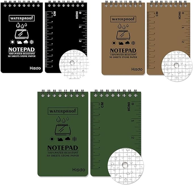 1 Stone Paper Waterproof Notebooks Notepad Pocket Notebook All-Weather Memos Blank Paper Notepad Notebooks