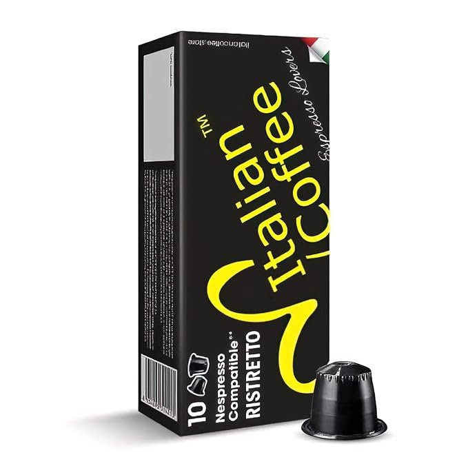 1 Italian Coffee Capsules for Nespresso Original Machines, Italian Espresso Pods (100 Ristretto Regular Capsules, 100 Count - Pack of 1)