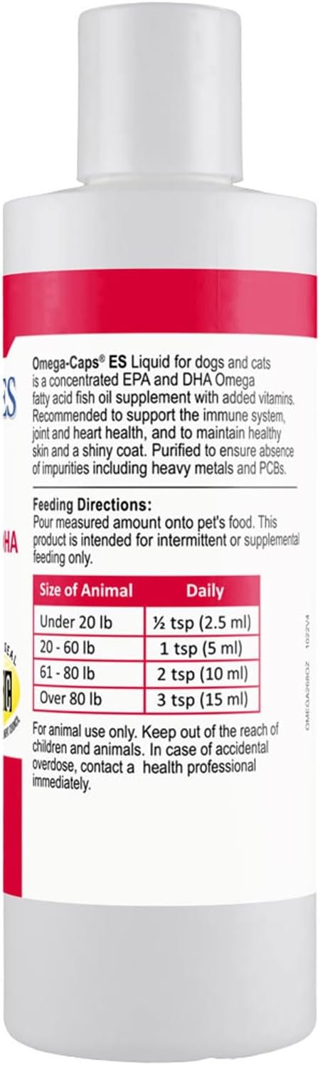 1 Omega-Caps ES Liquid - Vitamins, Minerals, Omega-3 Fatty Acids, Antioxidants for Dogs and Cats - 8 fl oz