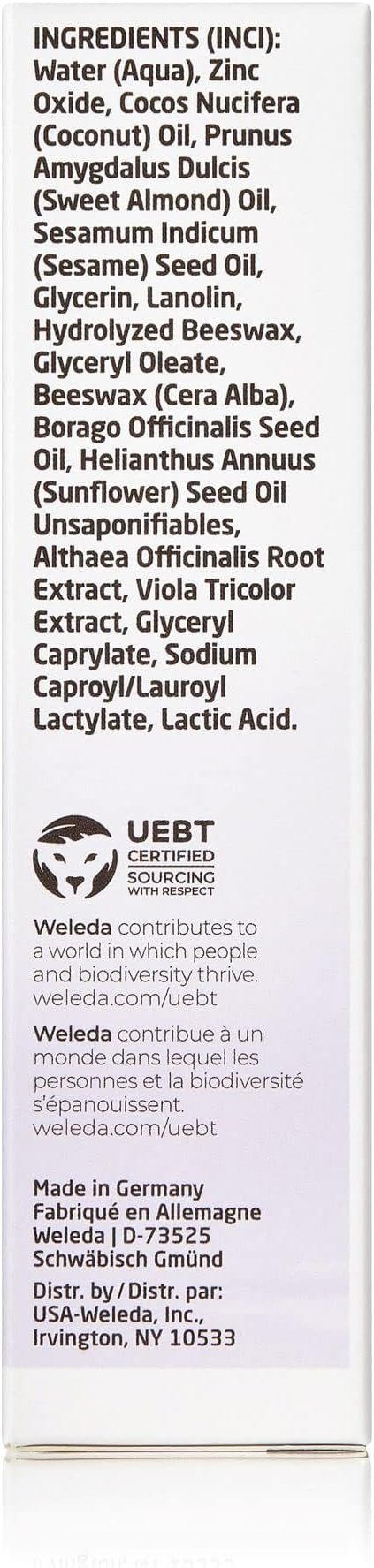 1 Weleda Baby White Mallow Diaper Care Cream, 1.7 Fluid Ounce, Fragrance Free Plant Rich Protection with White Mallow, Pansy, Sesame and Coconut Oils