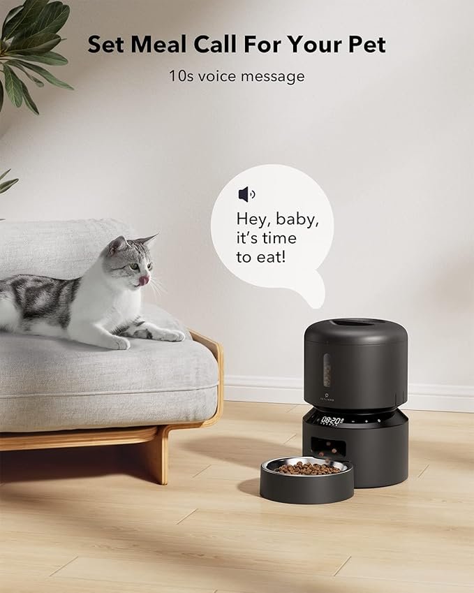 2 PETLIBRO Automatic Cat Feeder, Automatic Cat Food Dispenser with Freshness Preservation, Timed Cat Feeders for Dry Food, Up to 50 Portions 6 Meals Per Day, Granary Pet Feeder for Cats