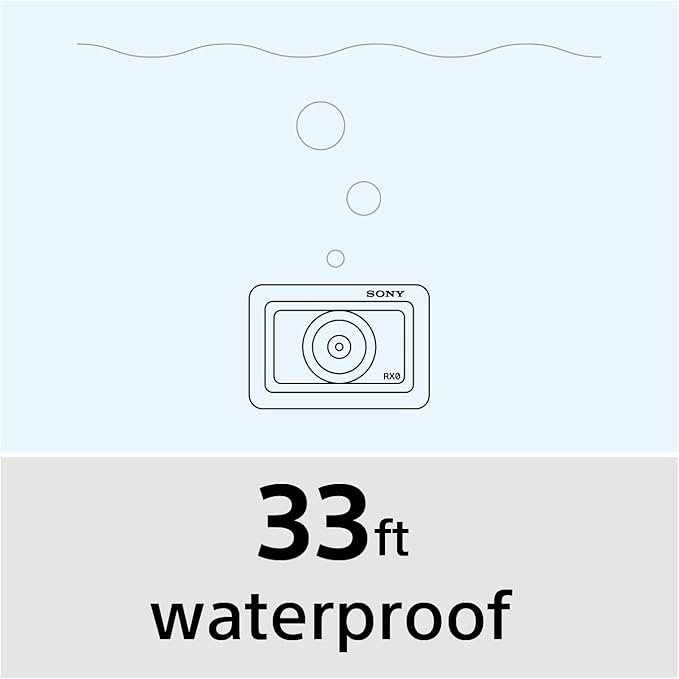 4 Sony Waterproof Digital Camera with 1.5" TFT LCD, Black (DSCRX0) - 1.2