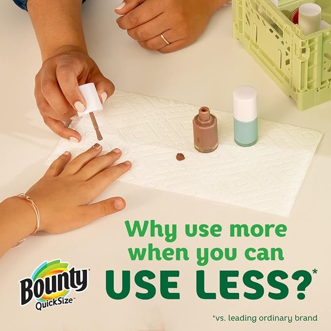 1 Bounty White Paper Towels, 12 Family Rolls - Equivalent to 30 Regular Rolls (Packaging May Vary)