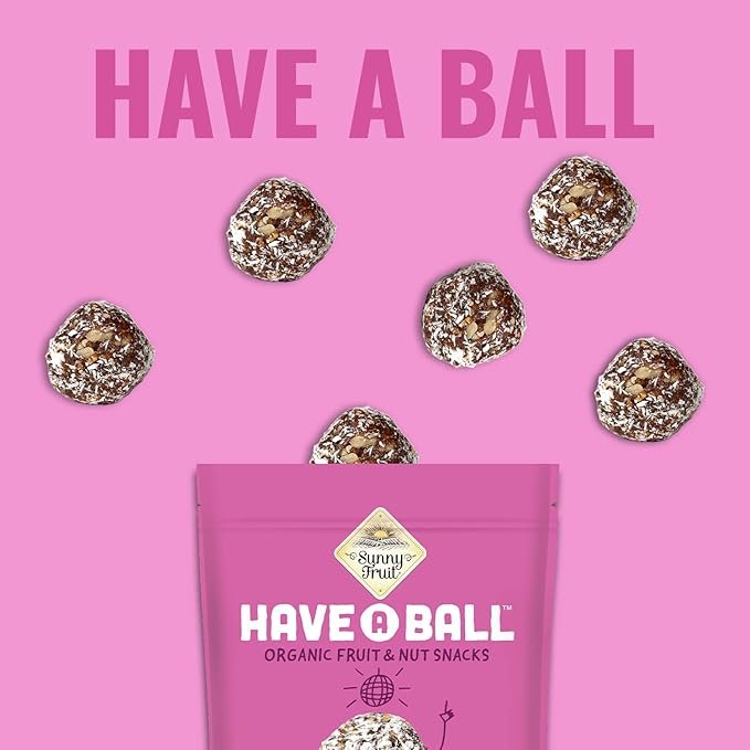 5 Sunny Fruit 100% RAW Fruit & Nut Snacks, Cherry & Hazelnut, 6-Pack (9 Balls Per Bag) | Healthy, Convenient, On-the-Go Energy Balls | ORGANIC, VEGAN, GLUTEN-FREE, KOSHER, NO ADDED SUGAR