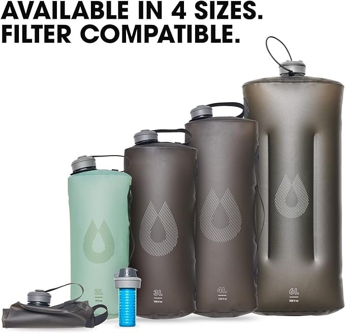 3 WaterPack (2L, 3L, 4L, or 6L) - Tough, Lightweight Water Container for Outdoor Adventures, Camping, and Crisis Readiness - Compatible with Filters, Free from BPA & PVC