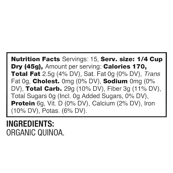 5 BetterBody Foods Organic Quinoa, Vegan, Complete Plant Protein, Gluten Free, Low Glycemic Rice Replacement, 24 ounce