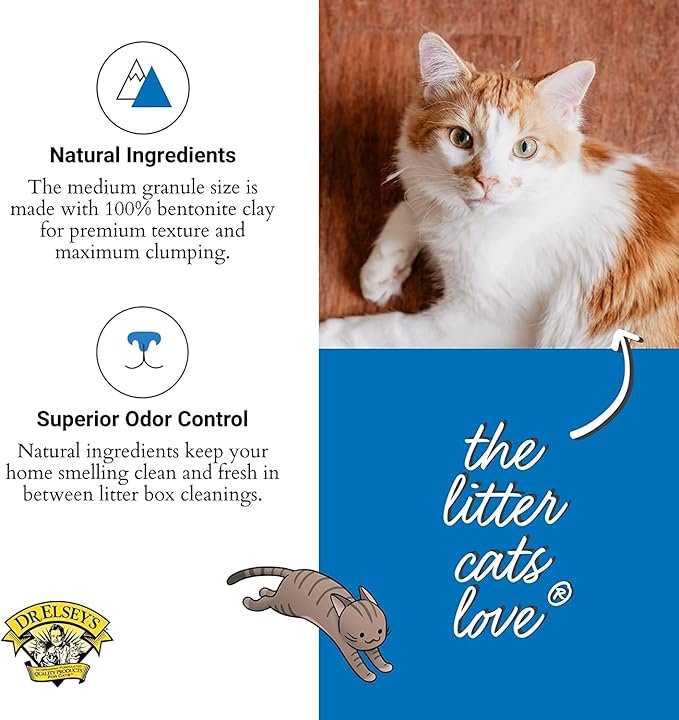 1 Dr. Elsey’s Premium Clumping Cat Litter - Ultra - 99.9% Dust-Free, Low Tracking, Hard Clumping, Superior Odor Control, Unscented & Natural Ingredients