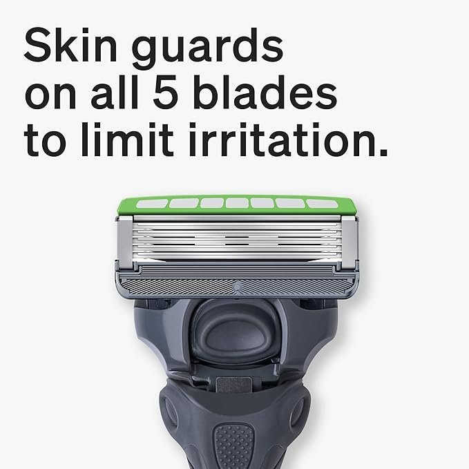 3 Schick Hydro 5 Sensory Skin Razor with Resilience Technology for Gentlemen, 1 Grip with 2 Extra Blades.