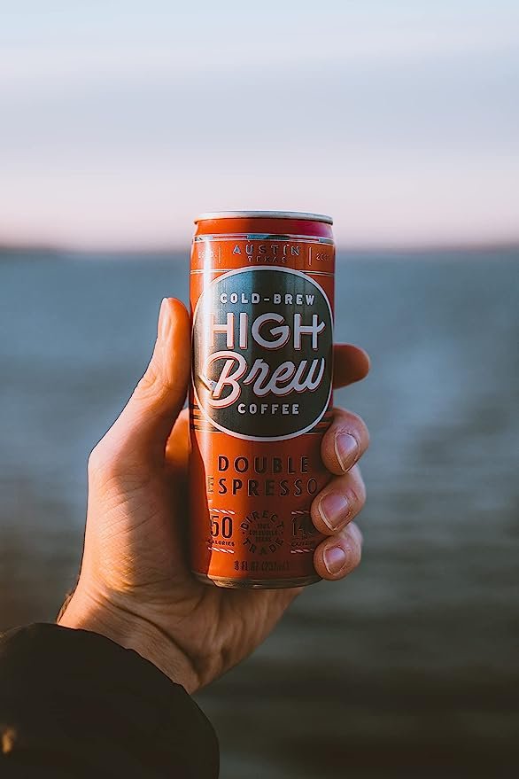 1 High Brew Coffee, medium roast, Cold Brew, Double Espresso, 8 Fl Oz Can (Pack of 12) - Packaging May Vary