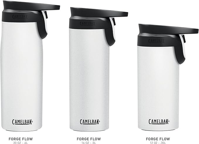 3 FlowForge 20 oz Hot Beverage & On-the-Go Container: Steel Thermal Insulation - Non-Slip Bottom - Easy One-Hand Operation