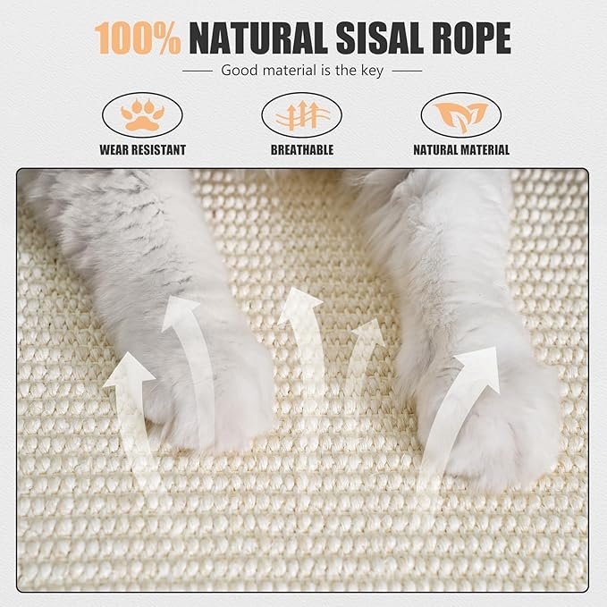 2 Cat Toys, Sisal Cat Scratching Board with Track Ball Toy,Interactive Cat Toys for Indoor Cats Kitten Exercise Teaser Mouse for Chasing Hunting