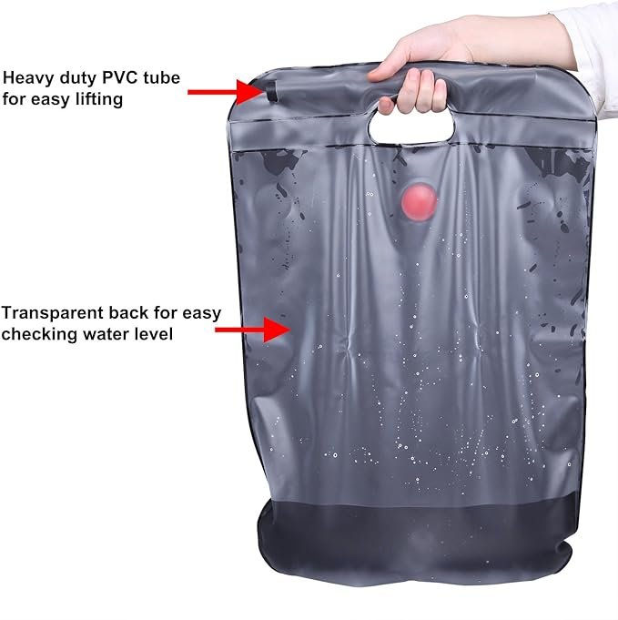 1 5 Gallons Portable Solar Camping Shower Bag for Outdoor Traveling Hiking Summer Shower by CARBON