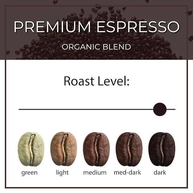 3 The Bean Organic Coffee Company Premium Espresso, Dark Roast, Ground Coffee, 5-Pound Bag, Café molido tostado orgánico
