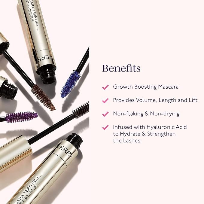 4 By Terry Terrybly Growth Booster Mascara | Lengthening Mascara | Black Parti-Pris Full Size | Full-Volume, Clump-Resistant