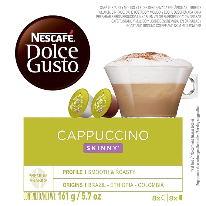 5 16-Count Pack of Nescafe Dolce Gusto Pods, Skinny Cappuccino