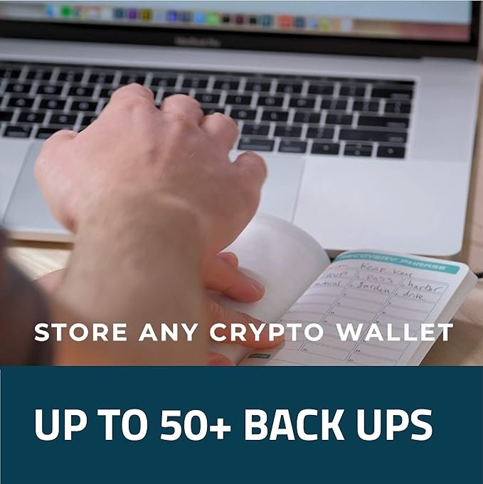 2 Stonebook World's Most Secure Crypto Password Notebook | Seed Phrase and Private Key Cold Storage method | Premium Water-Resistant Paper | 5.5" x 3.5" | Pack of 2