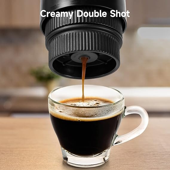 1 Eastsign Portable Espresso Machine: The Ultimate All-in-One Manual Espresso Maker, Craft Single or Double Shot, Pressurize at 9-20bar, Accommodates Ground Coffee, Handheld Coffee Maker, Ideal for Camping, Hiking, and at Home.