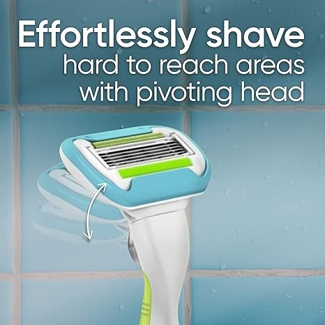 4 Venus Smooth Shaving Kit for Women, includes 1 Venus Shaver and 2 Replacement Blades, Ensures a Precise and Silky Shave