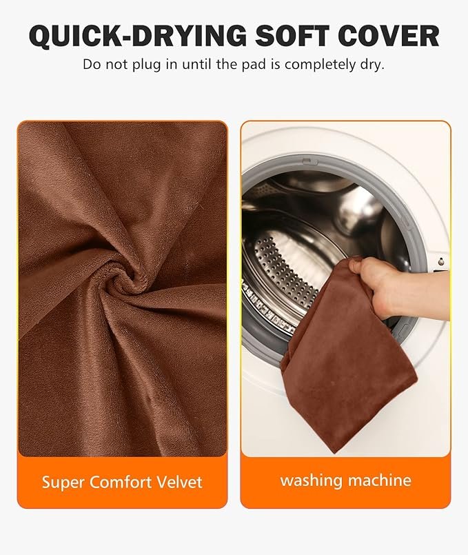1 BurgeonNest Pet Heating Pad for Dogs Cats with Timer, 28" x 16" / 18" x 16" Upgraded Electric Heated Dog Cat Pad Temperature Adjustable Pet Bed Warmer Blanket Mat Auto Power-Off