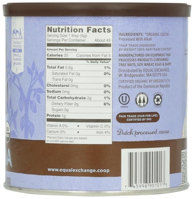 1 Equal Exchange , Can Baking Cocoa 8 Ounce
