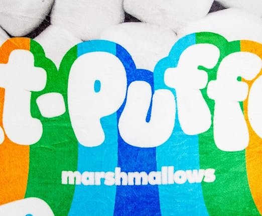 1 Jet-Puffed Marshmallows Plush Fleece Throw Blanket | Soft Polyester Cover For Sofa and Bed, Cozy Home Decor Room Essentials | Cute Gifts and Collectibles | 45 x 60 Inches