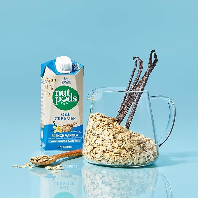 3 French Vanilla Oat Milk Creamer - Unsweetened Oat Beverage - Nut-Free Plant-Based Creamer - Keto-Friendly, Gluten-Free, Non-GMO, Vegan-Friendly, Sugar-Free, Kosher-Certified (3-Pack)
