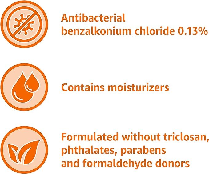 1 Amazon Basics Antibacterial Liquid Hand Soap Refill, Light Moisturizing, Triclosan-Free, Citrus, 56 Fl Oz (Previously Solimo)