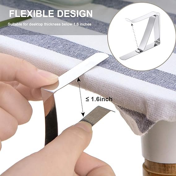 2 Tablecloth Clips 30 Packs Table Cloth Holder Clips,Stainless Steel Outdoor Table Cloths Clips For Picnic Tables,Folding Tables,Clamps For Outdoor Tablecloths,Picnic Table Cover Clips For Party Wedding