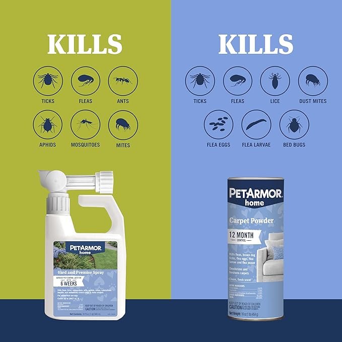 1 PetArmor Plus Flea & Tick Prevention for Cats Over 1.5 lbs (3 Doses) + PetArmor Home Carpet Spray and Yard Spray for Fleas & Ticks, Total Flea & Tick Prevention