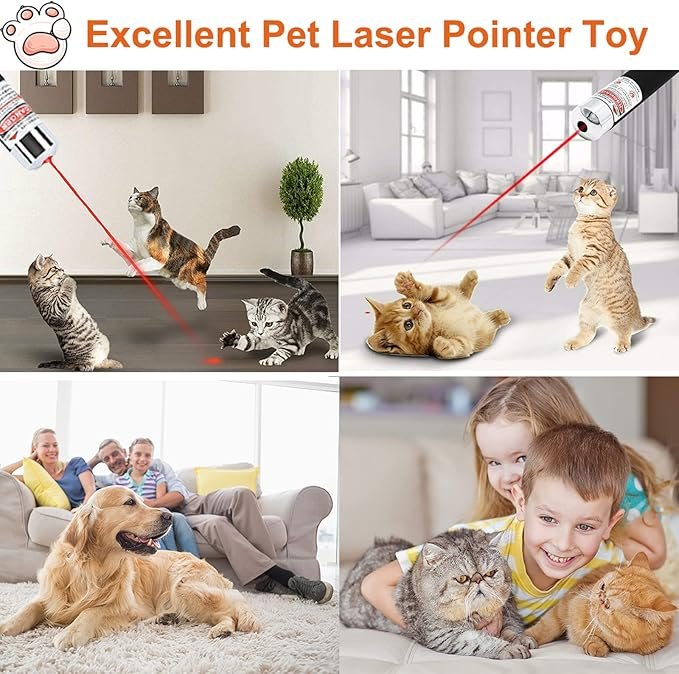 2 3 Pack Cat Laser Pointer for Cats Dogs, Laser Pointer Cat Toy for Indoor Chaser Cats Dog Pet Laser Cat Toy Laser Pointer Pen Cat Laser Light Pointer, aaa Battery Powered (Not included in the package)